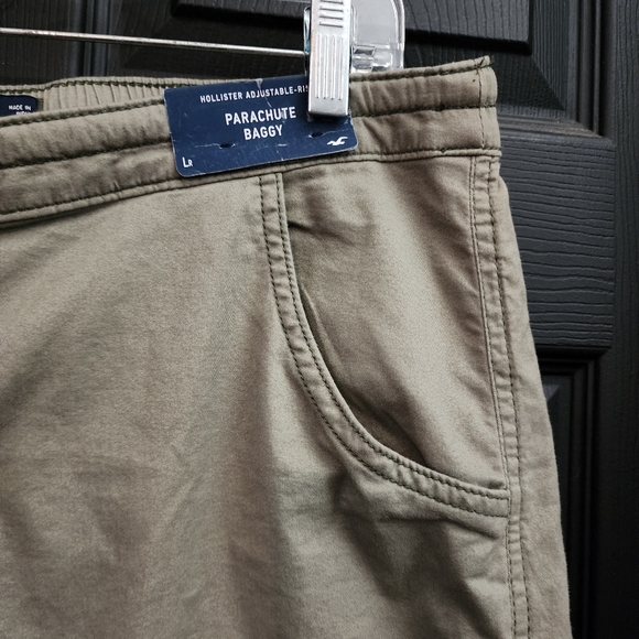NEW Hollister Sz. L Adjustable Rise Baggy Parachute Pants - Picture 6 of 14